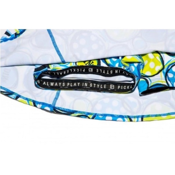 Pickleball Bella Aline Skort - 4 blue dink print , polyester spandex - Picture 3 of 8